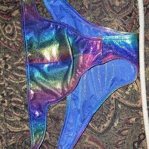 Holographic Rainbow Blue Men's Briefs